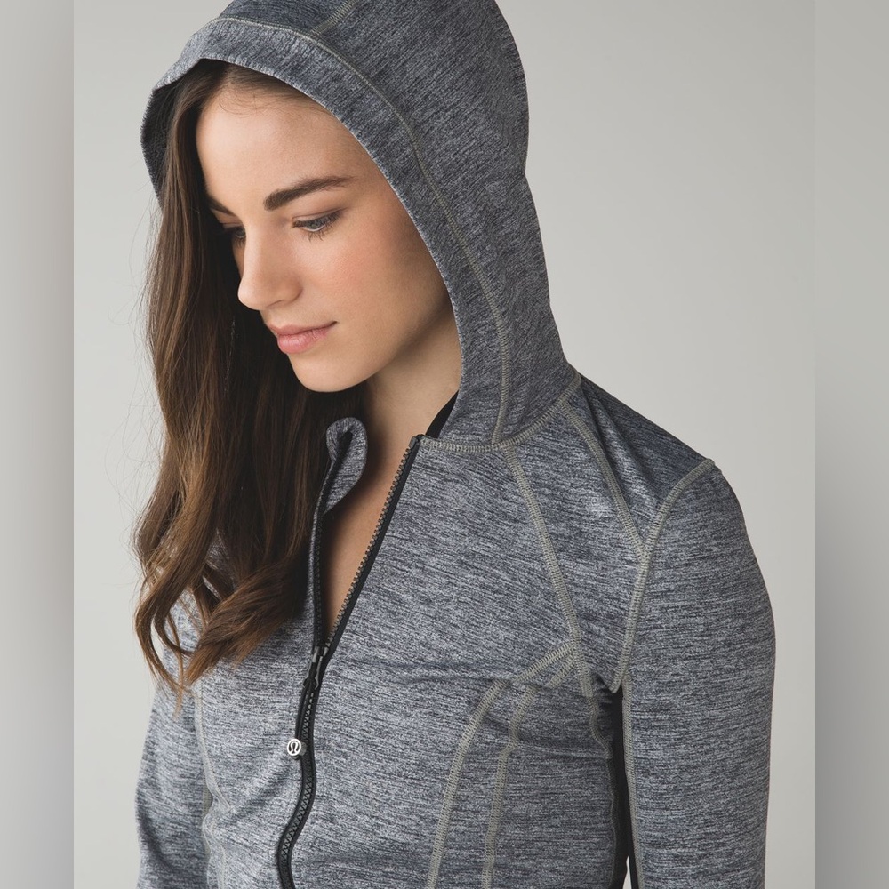 Lululemon Daily Practice Jacket Space Dye Camo Black Dark Slate / Black - Picture 2 of 9